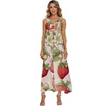 Strawberry Fruit V-Neck Sleeveless Loose Fit Overalls