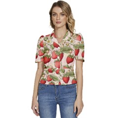 Puffed Short Sleeve Button Up Jacket 