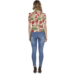 Puffed Short Sleeve Button Up Jacket 