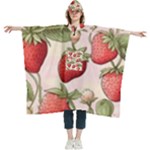 Strawberry Fruit Women s Hooded Rain Ponchos