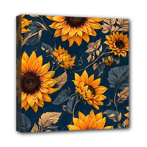 Flower Pattern Spring Mini Canvas 8  x 8  (Stretched) from ArtsNow.com