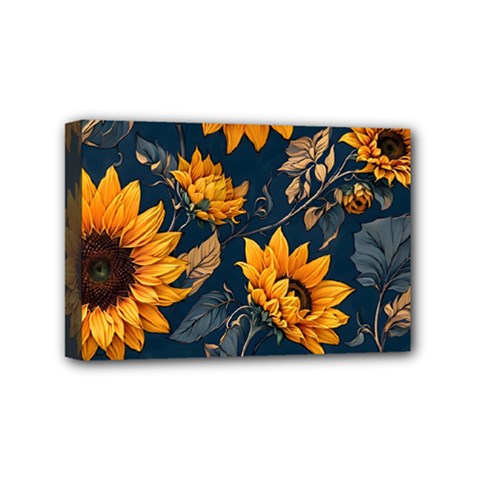 Flower Pattern Spring Mini Canvas 6  x 4  (Stretched) from ArtsNow.com