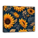 Flower Pattern Spring Canvas 14  x 11  (Stretched)