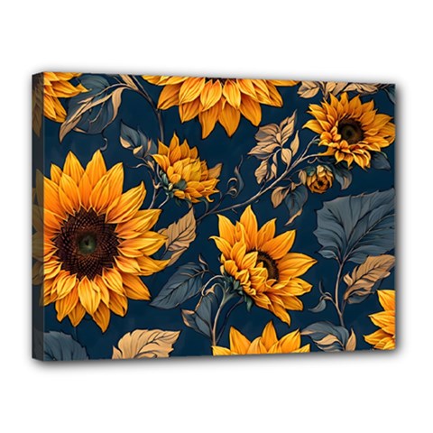 Flower Pattern Spring Canvas 16  x 12  (Stretched) from ArtsNow.com