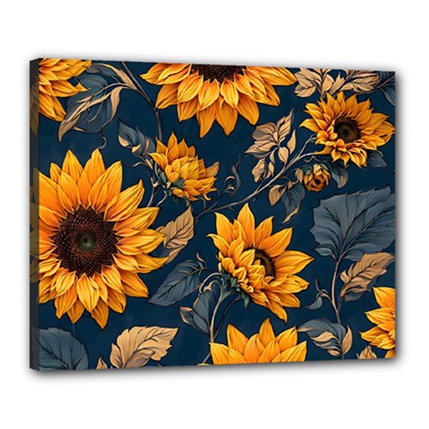 Flower Pattern Spring Canvas 20  x 16  (Stretched) from ArtsNow.com