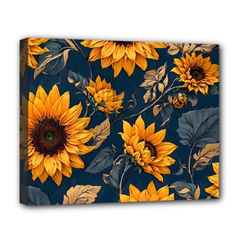Flower Pattern Spring Deluxe Canvas 20  x 16  (Stretched) from ArtsNow.com