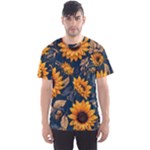 Flower Pattern Spring Men s Sport Mesh T-Shirt