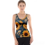 Flower Pattern Spring Women s Basic Tank Top