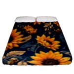 Flower Pattern Spring Fitted Sheet (Queen Size)