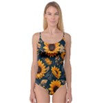 Flower Pattern Spring Camisole Leotard 