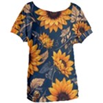 Flower Pattern Spring Women s Oversized T-Shirt