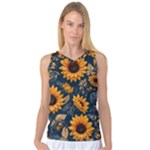 Flower Pattern Spring Women s Basketball Tank Top