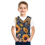 Flower Pattern Spring Kids  Basketball Tank Top