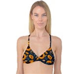 Flower Pattern Spring Reversible Tri Bikini Top