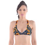 Flower Pattern Spring Plunge Bikini Top