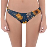 Flower Pattern Spring Reversible Hipster Bikini Bottoms