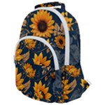 Flower Pattern Spring Rounded Multi Pocket Backpack
