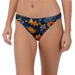 Flower Pattern Spring Band Bikini Bottoms