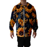 Flower Pattern Spring Kids  Hooded Windbreaker