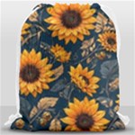 Flower Pattern Spring Drawstring Bag (Large)