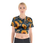 Flower Pattern Spring Cotton Crop Top