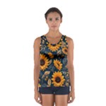 Flower Pattern Spring Sport Tank Top 