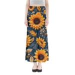 Flower Pattern Spring Full Length Maxi Skirt