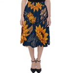 Flower Pattern Spring Classic Midi Skirt