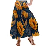 Flower Pattern Spring Women s Satin Palazzo Pants