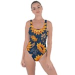 Flower Pattern Spring Bring Sexy Back Swimsuit