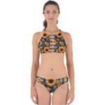 Flower Pattern Spring Perfectly Cut Out Bikini Set