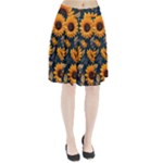 Flower Pattern Spring Pleated Skirt