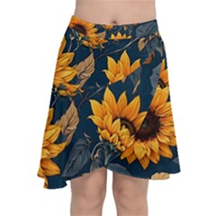 Chiffon Wrap Front Skirt 