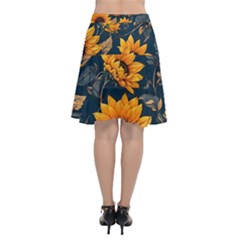 Chiffon Wrap Front Skirt 