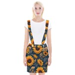 Flower Pattern Spring Braces Suspender Skirt