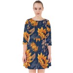 Flower Pattern Spring Smock Dress