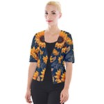 Flower Pattern Spring Cropped Button Cardigan