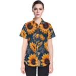 Flower Pattern Spring Women s Short Sleeve Shirt