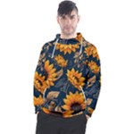 Flower Pattern Spring Men s Pullover Hoodie