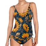 Flower Pattern Spring Tankini Set