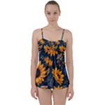 Flower Pattern Spring Babydoll Tankini Set