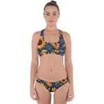 Flower Pattern Spring Cross Back Hipster Bikini Set