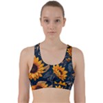 Flower Pattern Spring Back Weave Sports Bra