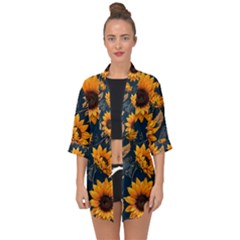 Open Front Chiffon Kimono 