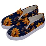 Flower Pattern Spring Kids  Canvas Slip Ons
