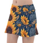 Flower Pattern Spring Classic Tennis Skirt