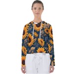 Flower Pattern Spring Women s Slouchy Sweat