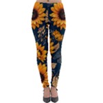 Flower Pattern Spring Lightweight Velour Leggings
