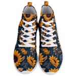 Flower Pattern Spring Men s Lightweight High Top Sneakers