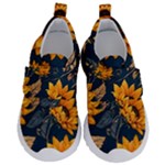 Flower Pattern Spring Kids  Velcro No Lace Shoes